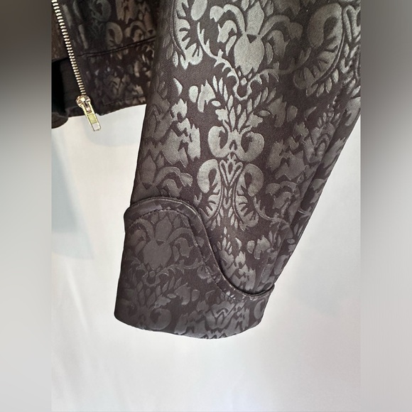 HL Women's Black Double Zippers Punk Rocker Jacket - Picture 5 of 6